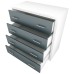 Comoda Torino alb / gri